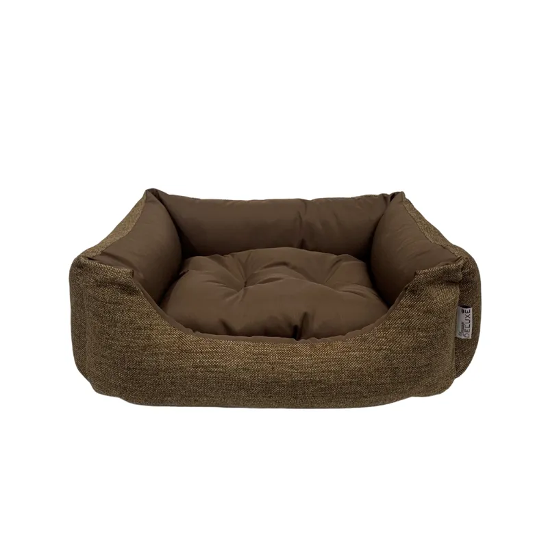 Dressage Deluxe Premium Dog Bed Small -  Brown Tweed-1